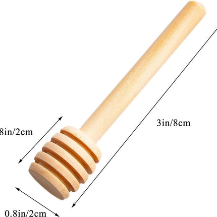 Wooden Honey Spoon - 50 Pieces Honey Stick - 8 Cm - Honey Dipper - Honey Dipper Sticks - Honey Stirrer - Sustainable - Kitchen Utensils - Breakfast - Ideal For Birthdays, Weddings, Baby Showers.