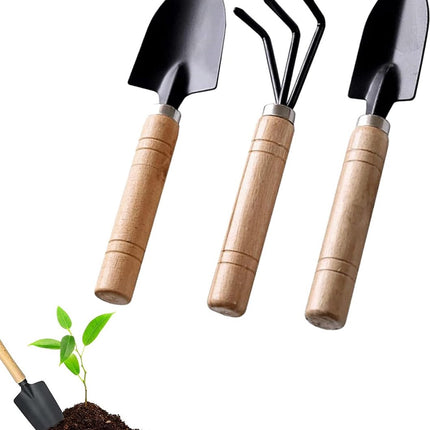 Garden Tool Set - Handy 3-piece set with small trowel for bonsai and plant maintenance.