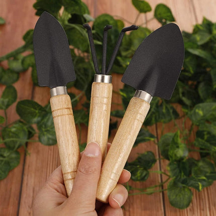 Garden Tool Set - Handy 3-piece set with small trowel for bonsai and plant maintenance.