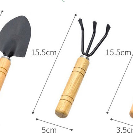 Garden Tool Set - Handy 3-piece set with small trowel for bonsai and plant maintenance.