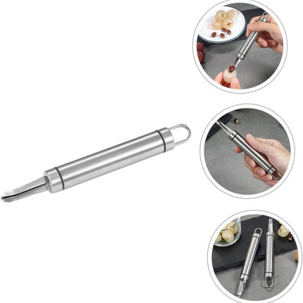 Fruit Corer - Professional Pitter - Creative Portable Longan Core Remover - Easy Core Removal - Ergonomic Handle - For Lychee and Longan Lovers - Kitchen Utensil.