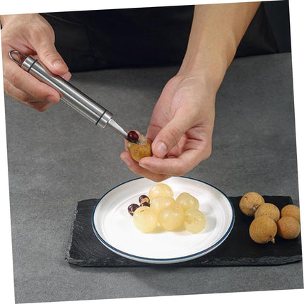Fruit Corer - Professional Pitter - Creative Portable Longan Core Remover - Easy Core Removal - Ergonomic Handle - For Lychee and Longan Lovers - Kitchen Utensil.