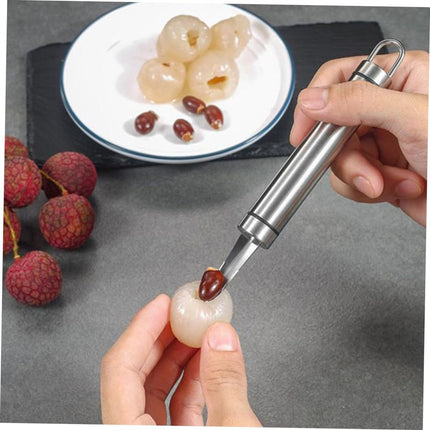 Fruit Corer - Professional Pitter - Creative Portable Longan Core Remover - Easy Core Removal - Ergonomic Handle - For Lychee and Longan Lovers - Kitchen Utensil.