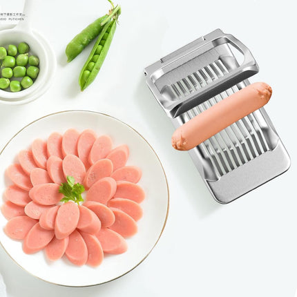Egg slicer - Professional egg slicer - Mushroom slicer - Multifunctional - robust - Dishwasher safe - Kitchen tools - for eggs kiwis strawberries banana ham sausage - stainless steel.