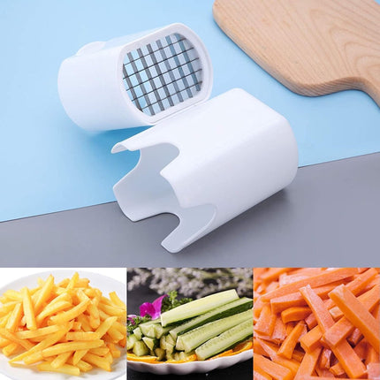 French Fry Cutter - Rapid Vegetable Dicer Manual Hand - 5.3 X 3.7 X 3 Inch - Potato Tool Food Chopper Apple Slicer Veggie Cutter for Potatoes Carrots Cucumbers.