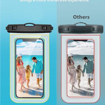 Waterproof Phone Cases - 2-Piece - Professional Dry Bag - Premium Quality Waterproof Phone Pouch - Underwater Case - for Vacation / Touring / Swimming - for Smartphones / Passport / Payment Cards - IPX8 Waterproof - Black.