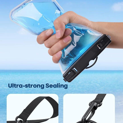 Waterproof Phone Cases - 2-Piece - Professional Dry Bag - Premium Quality Waterproof Phone Pouch - Underwater Case - for Vacation / Touring / Swimming - for Smartphones / Passport / Payment Cards - IPX8 Waterproof - Black.