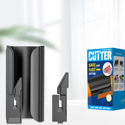 Wrapping Paper Cutter - Gift Paper Cutter - Gift Paper Roll Cutter Aid - Home Office Roll Cutter - Gift Paper Cutter - Gift Cutter - Paper Roll Cutter - Black - 1 Piece.