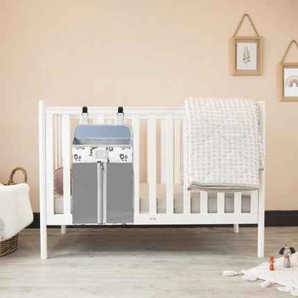 Diaper Bag - 2 Pieces - Changing Table Basket - Diaper Basket - Hanging Diaper Box for Babies - Large Changing Table - Diaper Organizer - Toy Basket - For Baby Bottle Tissue - For Crib/Child/Nursery/Travel/Car - For Nursery Accessories - 43x26x18cm.