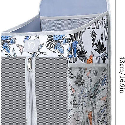 Diaper Bag - 2 Pieces - Changing Table Basket - Diaper Basket - Hanging Diaper Box for Babies - Large Changing Table - Diaper Organizer - Toy Basket - For Baby Bottle Tissue - For Crib/Child/Nursery/Travel/Car - For Nursery Accessories - 43x26x18cm.