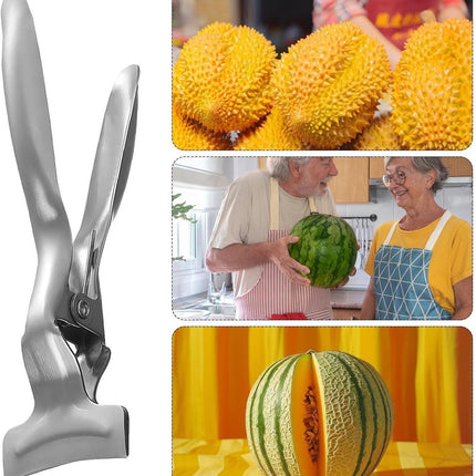 Peeler - Multifunctional - for Fruit - for quick peeling - Save time and effort - Durian Opener Tool - Watermelon Opener - Durian Peel Breaking Tool - Anti-rust stainless steel - for household use melon - silver.