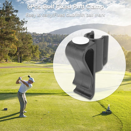 5 Pieces - Golf Putter Clip + Golf Marker - Golf Putter Clips - Putter Holder - Putting & Putter Line - Ball Marker - Green Marker - Marking Ball - Marker - Golf Accessories - Golf Training Materials - Golf.
