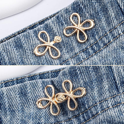 Trouser Reducer - 8 Pieces - Waist Stretcher Set - Pins - Waist Extender - Jeans Shortening Buttons - Adjustable Button - Tightening Button - Tightener Buttons - Reusable - Trouser Waist Reinforcement - For Loose Jeans, Trousers, Skirts, and Sleeves.