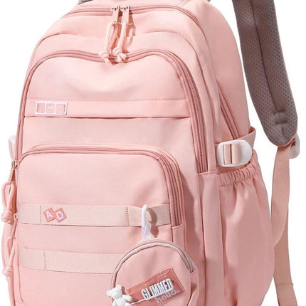Waterproof backpack for girls - Girl Backpack - School backpack - lightweight school bag - School bag - Girls School Student School Bag - Large capacity backpacks for Girls and Boys - Teenagers - High School backpacks - Pink.