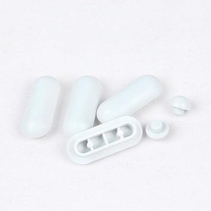 12 pieces - toilet seat bumper pads kit - bidet lid attachment - push-in replacement buffer spacer - anti-noise cushion pad cover - for bathroom repair parts - Toilet accessories - Bathroom accessories - white.