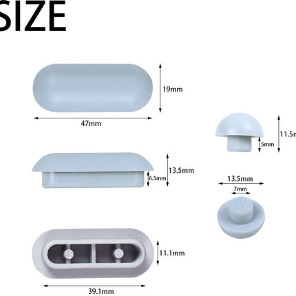 12 pieces - toilet seat bumper pads kit - bidet lid attachment - push-in replacement buffer spacer - anti-noise cushion pad cover - for bathroom repair parts - Toilet accessories - Bathroom accessories - white.