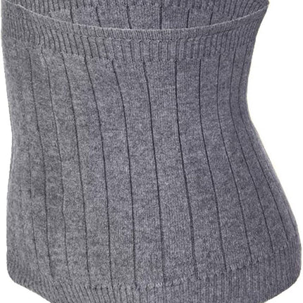 Cashmere heating belt - abdominal and back heating belt - knitted elastic belt - Bodywarmer made of very soft material - Prevents lower back pain - Stay warm in winter - Double-layer padding - Size L - Grey.