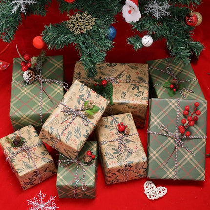 Wrapping paper - Christmas wrapping paper - Christmas gift paper - Wrapping paper with figures - 43 x 300cm - 2 Rolls - Christmas paper wrapping paper for Christmas - Christmas paper wrapping paper for children - gift paper - Kraft gift paper - Christmas.