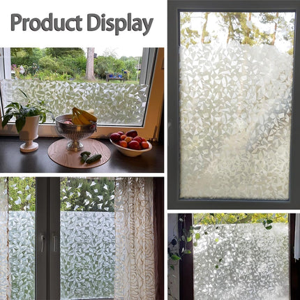 Window Film - Self-Adhesive Window Film - Window Privacy Film - Frosted Glass - Privacy Film - Sun Protection & Insulating - Privacy - Glue-free adhesive film for windows and bathroom - 45 x 200 cm.