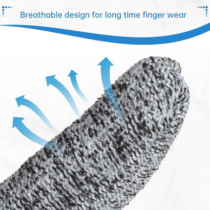 Finger Protectors - 40 Pieces - Cut-Resistant Thimbles - Finger Condoms - Thimbles - Reusable Finger Protectors - Finger Protection Against Cutting - Safety Tool - for Kitchen Work, Sculptures, Stained Glass Projects - Grey, Blue.