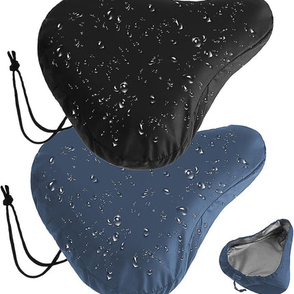 2 pieces - Bicycle Saddle Cover - Bicycle Saddle Cover - Waterproof Saddle Cover - Cover for Bicycle Saddle - Rain Cover - Saddle Cover - with drawstring - outdoor saddle cover - bicycle accessories - waterproof - universal - rain and dust protection - 24.