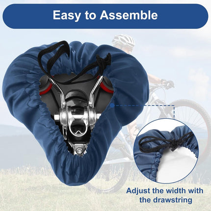 2 pieces - Bicycle Saddle Cover - Bicycle Saddle Cover - Waterproof Saddle Cover - Cover for Bicycle Saddle - Rain Cover - Saddle Cover - with drawstring - outdoor saddle cover - bicycle accessories - waterproof - universal - rain and dust protection - 24.