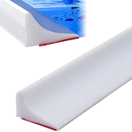 Silicone water stopper - Shower water blocker - 200 cm - White.