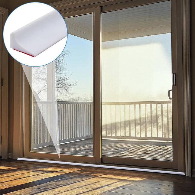 Silicone water stopper - Shower water blocker - 200 cm - White.