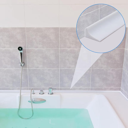 Silicone water stopper - Shower water blocker - 200 cm - White.