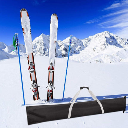 Water-repellent ski bag - 185×33cm - Ski cover with handles - 420D - single ski travel bags for ski equipment - Ski protection - Sports equipment - Black.