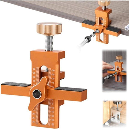 Cabinet Door Installation Positioner - Cabinet Door Positioner - Adjustable Height - Cabinet Door Installation - Mounting Template Clamps - Positioning Tool - 2-in-1 Mounting Template - for Positioning Cabinet Doors - Orange.