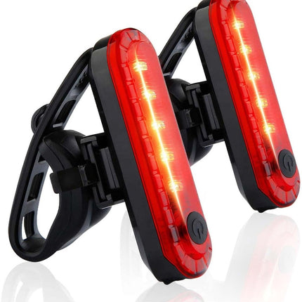 2-Piece Bicycle Light - Bicycle Rear Light - Bicycle Rear Lights - Front Light & Rear Light - USB Rechargeable Bicycle Lighting - LED Bicycle Light - Bicycle Lights - Drop-Resistant & Waterproof - Bicycle Light Suitable For Any Bike - for Night Riding - R.