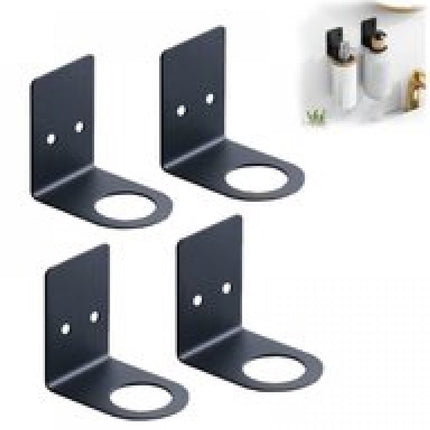 Pieces Wall-Mounted Soap Dispenser - Wall-Mounted Soap Dispenser - Hand Pump Holder - Wall-Mounted Shampoo Bottle Holder - Kitchen-Bathroom Organizer - Wall Bracket - Black.