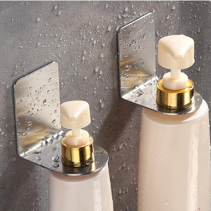 Pieces Wall-Mounted Soap Dispenser - Wall-Mounted Soap Dispenser - Hand Pump Holder - Wall-Mounted Shampoo Bottle Holder - Kitchen-Bathroom Organizer - Wall Bracket - Black.