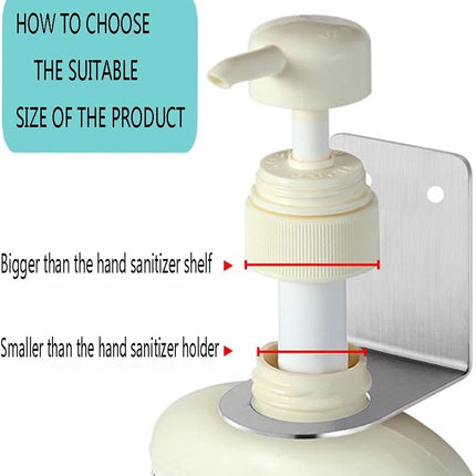 Pieces Wall-Mounted Soap Dispenser - Wall-Mounted Soap Dispenser - Hand Pump Holder - Wall-Mounted Shampoo Bottle Holder - Kitchen-Bathroom Organizer - Wall Bracket - Black.
