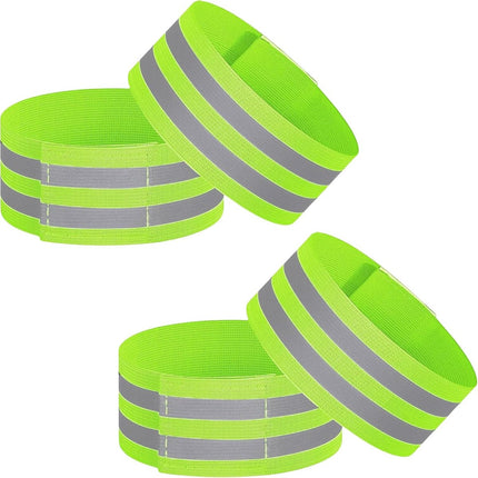 Trouser Clips - 2 Pairs - Reflective Cycling Shorts Clip - Universal Cycling Shorts Clip - Reflective trouser clips - Cycling shorts clip - high visibility reflective tapes - for cycling, running, arm, wrist, ankle and leg straps and bicycle cuff clips.