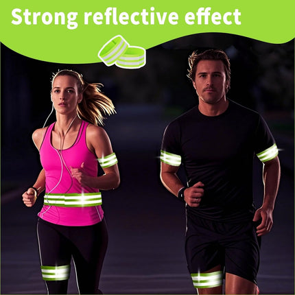 Trouser Clips - 2 Pairs - Reflective Cycling Shorts Clip - Universal Cycling Shorts Clip - Reflective trouser clips - Cycling shorts clip - high visibility reflective tapes - for cycling, running, arm, wrist, ankle and leg straps and bicycle cuff clips.