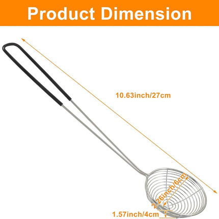 6 Pieces - Fondue nets - Stainless steel fondue nets - Fondue net - Fondue nets - Fondue baskets - Fondue strainer - with handle - for boba pearls, pasta, tortellini, meatballs and cooking.