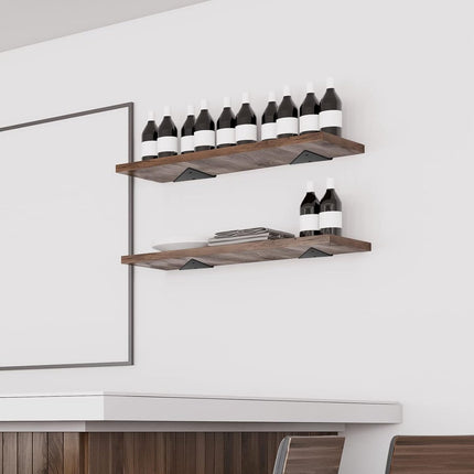 4 pieces - Shelf brackets - 10*8 cm - Wall-mounted floating bracket - Concealed shelf bracket - metal shelf brackets - triangular shelf bracket - with screws - invisible shelf bracket - for living room, bathroom and bedroom decor - black.