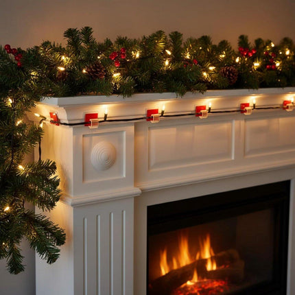 120 pieces - Cable clips - Cable holder - Cable clamp - Cord organizer - Outdoor lighting clips - transparent self-adhesive cable clips - for Christmas lights - with adhesive strips - patio decoration - for hanging wires and cable management - 14*14 mm.