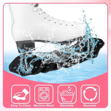 Skate guards - Sports skate guards - Skate covers - skate blade protectors - for men and women - sports blade protectors - protective covers - skating accessories - for field hockey skates, figure skates and ice skates - black - S - 30cm.