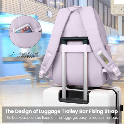 Backpack - Waterproof backpack for girls - laptop sleeve - Rucksack - laptop bag - Girl's Backpack - School backpack - lightweight school bag - School bag - Large capacity backpacks for Girls and Boys - Teenagers - Bookbag - School backpacks - Purple.
