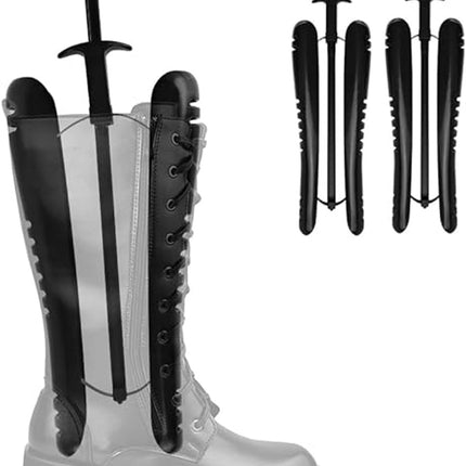 Boot Trees - 2 Pieces - boot trees - Adjustable Shoe Stretcher - Boot Holder Riding Boots - boot stretcher - Stretcher - Women's Boot - Shoe Shaper - knee-high boot trees - shaping insoles - Black.