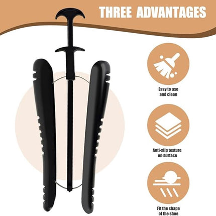 Boot Trees - 2 Pieces - boot trees - Adjustable Shoe Stretcher - Boot Holder Riding Boots - boot stretcher - Stretcher - Women's Boot - Shoe Shaper - knee-high boot trees - shaping insoles - Black.