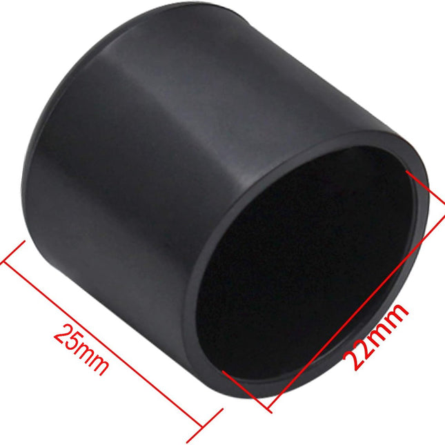 20 pieces - Chair Leg Caps - 22*22*25mm - furniture leg covers - Round rubber furniture leg protectors - Chair protector - floor protection - chair leg protectors - chair socks - for chair legs, table and sofa - black.