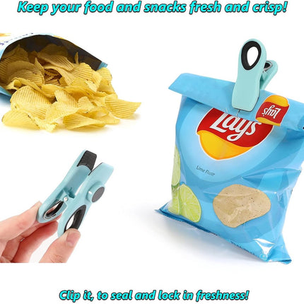 12 Pieces Food Clips - Sealing Clips - Sealing Clamps - Food Clips - Food Clips - Magnetic Clip - Fridge Magnetic Clip - Food Clips - Small Clip - Sturdy Sealing Clips - Snack Clip - for sealing food bags, sealing clips for bags.
