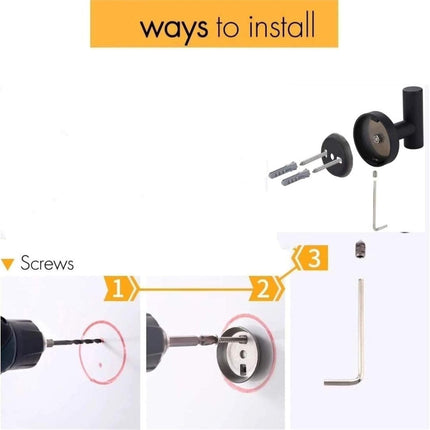2 pieces - Towel hook - Hanging hooks - Hanging hooks - Bathroom towel hooks - Key hook - Clothes hook - Hat hook - Wall hooks - stainless steel hook - with screws - for bathroom, kitchen, garage, home, hotel, office - 5.5*6 cm - black.