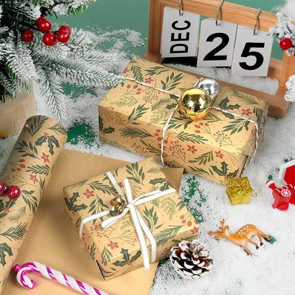 Wrapping paper - Christmas wrapping paper - Christmas gift paper - Wrapping paper with figures - 43 x 300cm - 1 Roll - Christmas paper wrapping paper for Christmas - Christmas paper wrapping paper for children - gift paper - Kraft gift paper - Christmas -.