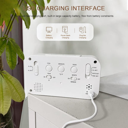 Alarm clock - digital alarm clock - Digital Clock (rechargeable) - digital alarm clocks - LED alarm clock with temperature - Children's alarm clock - Alarm clock - snooze function - calendar - child's alarm clock - Travel alarm clock - Alarm Clock - for b.