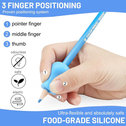 12 pieces Pencil grip - Pencil grip - Soft Grip - Pen grip aid - Pencil grips - Pencil grip - Writing aid - Pen grip aids - Writing aids for children - ergonomic silicone aids - aids to correct posture.